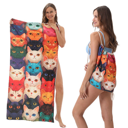 🌊 2-in-1 Organic Cotton Towel Bag