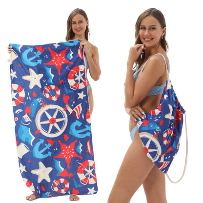 🌊 2-in-1 Organic Cotton Towel Bag