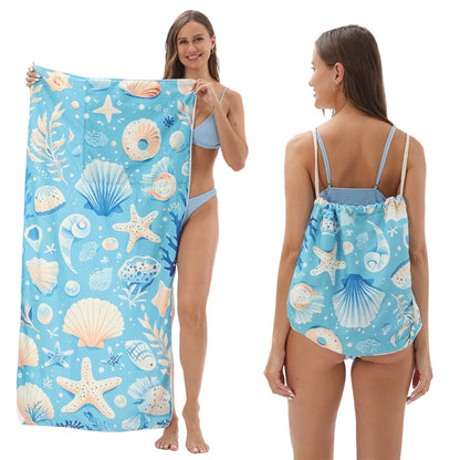 🌊 2-in-1 Organic Cotton Towel Bag
