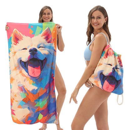 🌊 2-in-1 Organic Cotton Towel Bag