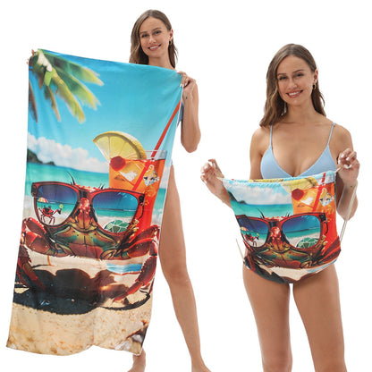 🌊 2-in-1 Organic Cotton Towel Bag