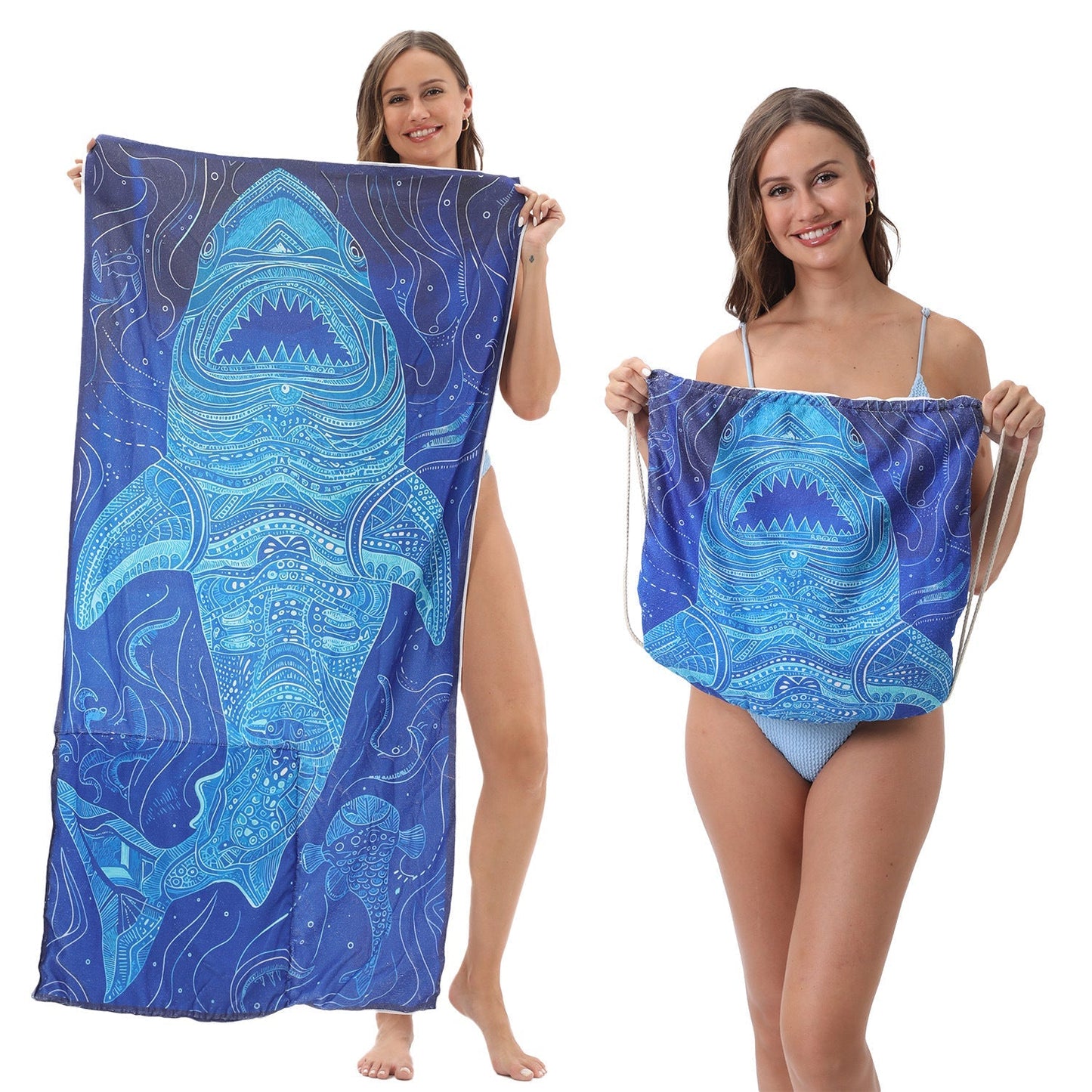🌊 2-in-1 Organic Cotton Towel Bag