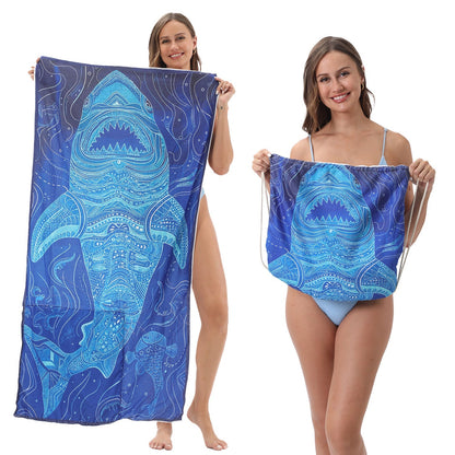 🌊 2-in-1 Organic Cotton Towel Bag