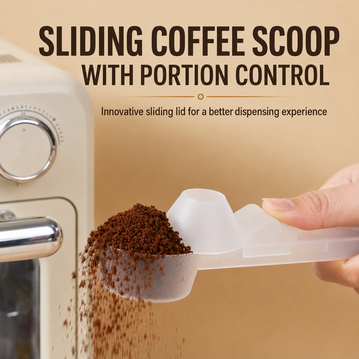 Sliding Coffee Scoop with Portion Control