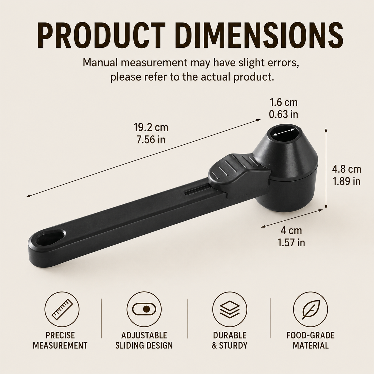 Sliding Coffee Scoop with Portion Control
