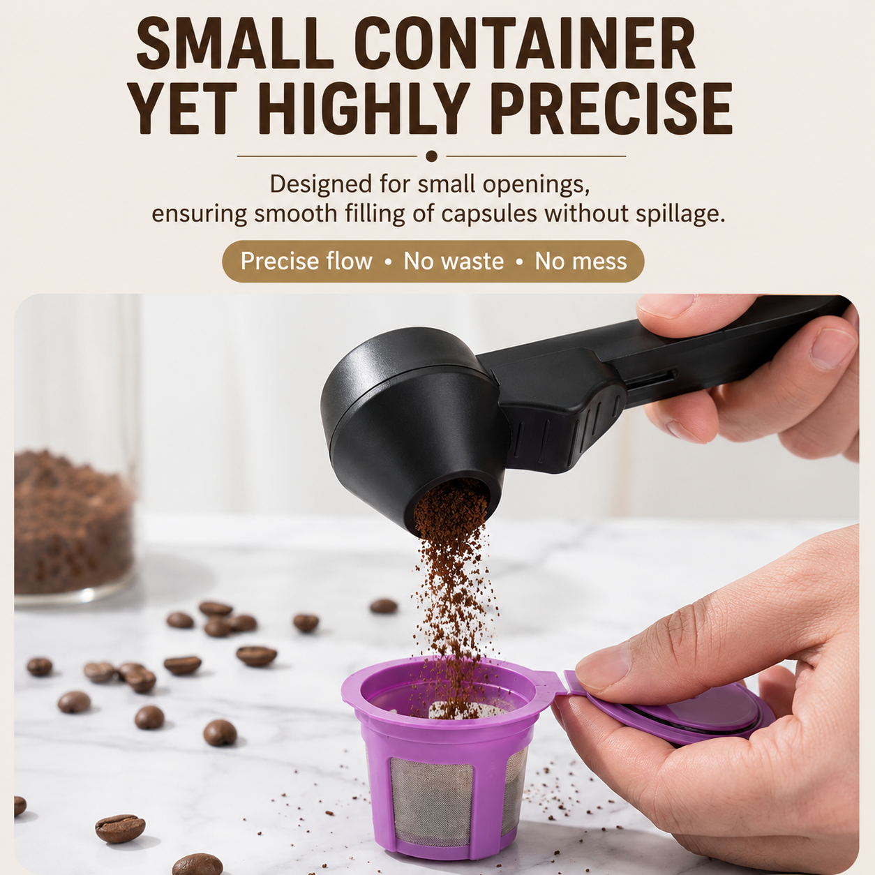 Sliding Coffee Scoop with Portion Control
