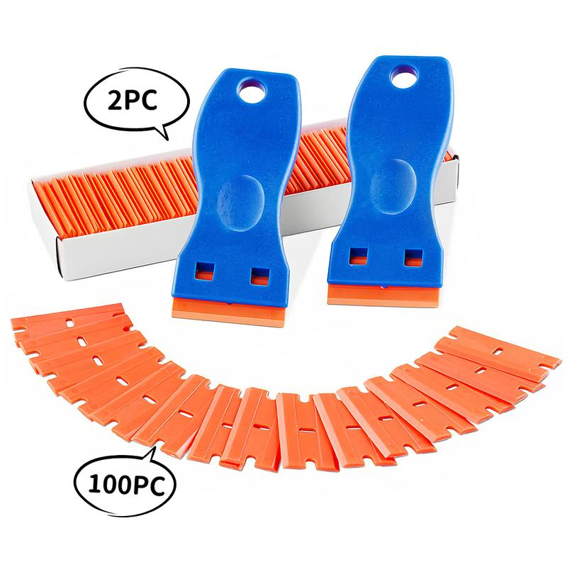 Plastic Razor Blade Scraper Kit for Stickers and Residue Removal