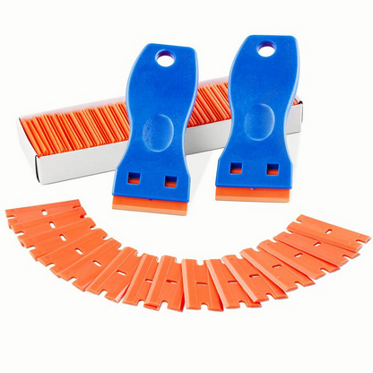 Plastic Razor Blade Scraper Kit for Stickers and Residue Removal