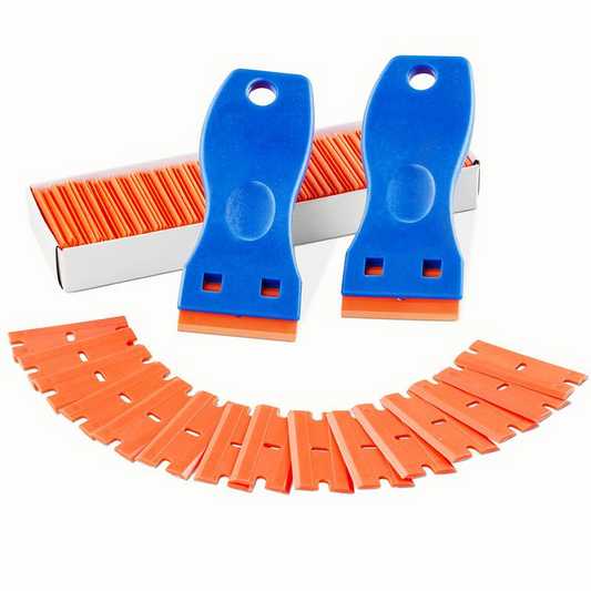 Plastic Razor Blade Scraper Kit for Stickers and Residue Removal