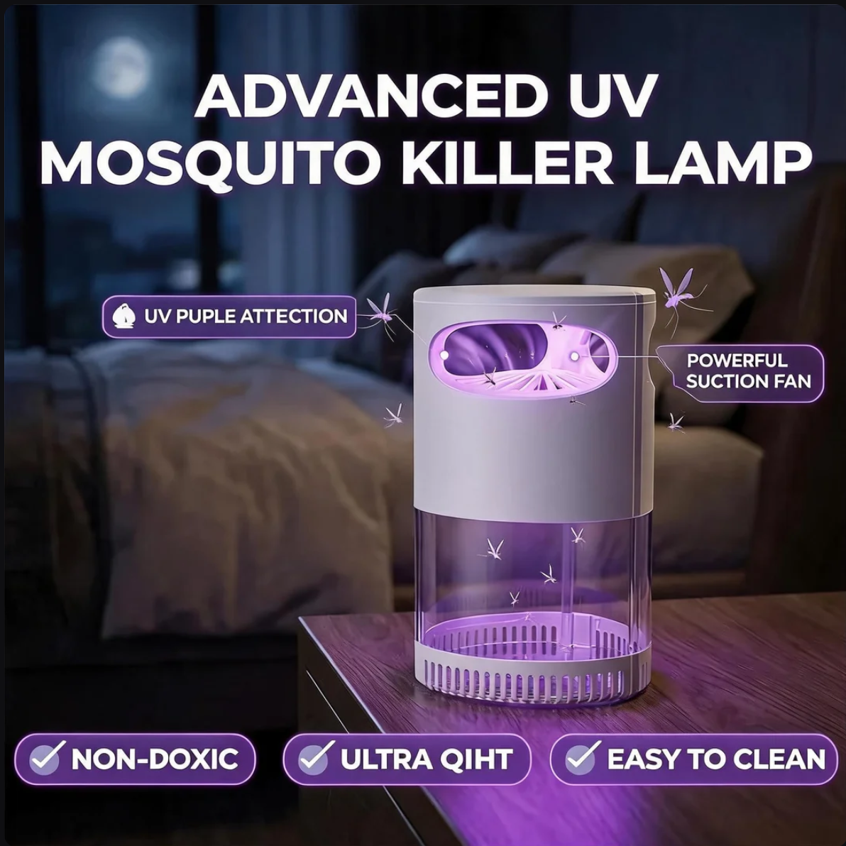 🦟 50% OFF! UV Mosquito Killer Lamp – quiet, USB, chemical-free. 50K+ sold! 🔇🌙