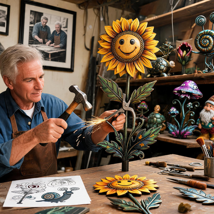 Handcrafted Garden Character Stakes