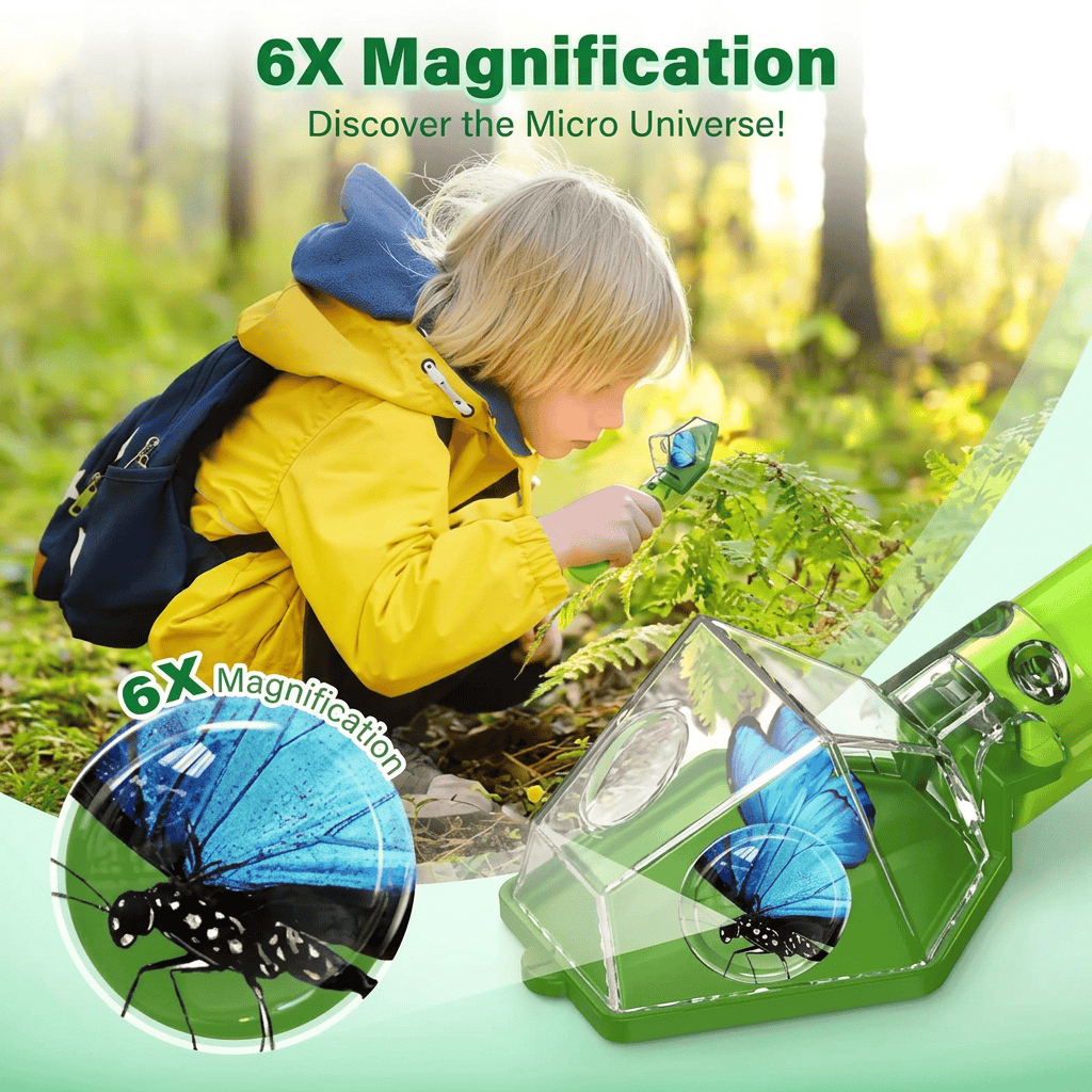 Kids Bug Catcher with 6X Magnifier – Insect Observation Tool for Outdoor Exploration