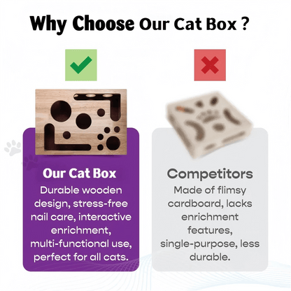 🎁😻 Cat Scratching Toy Box: Easily trim your cat’s nails without nail clippers or a nail file