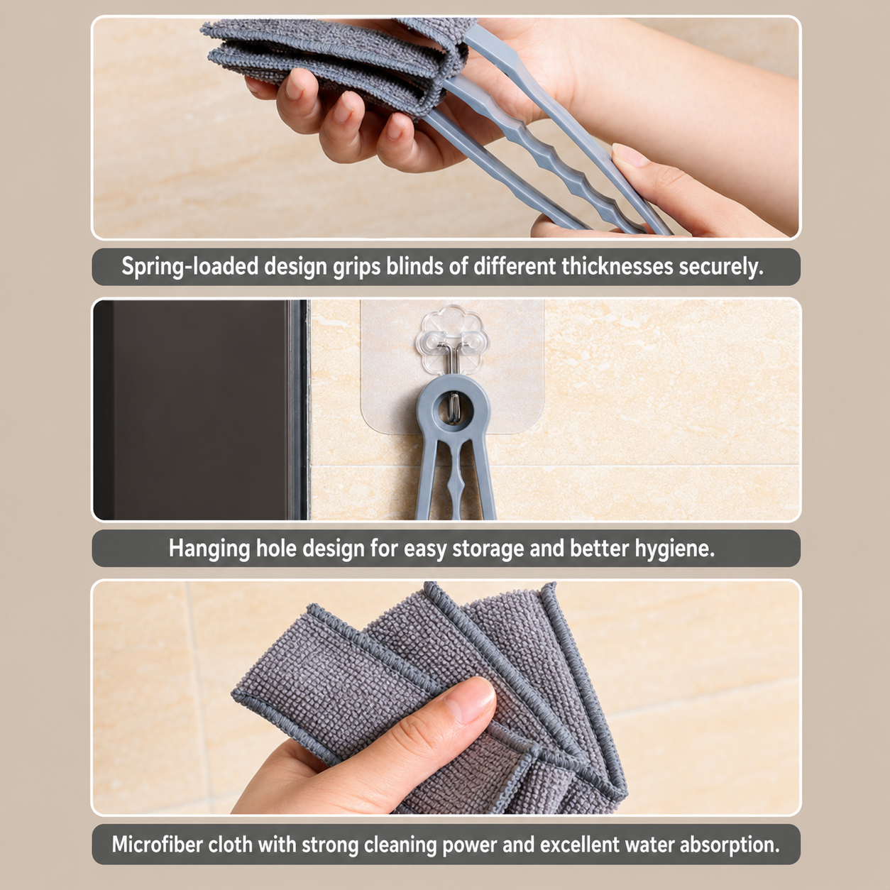 Clean Blinds in Minutes – Microfiber Blind Cleaner Brush 2-Pack