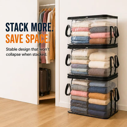 🎁Sale 49% OFF📦Large Heavy-Duty Thick Plastic Clear Storage Bag for Clothes, Moving & Storage