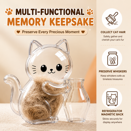 5PCS Magnetic Cat Whisker & Fur Keepsake Fridge Magnet Set for Pet Lovers