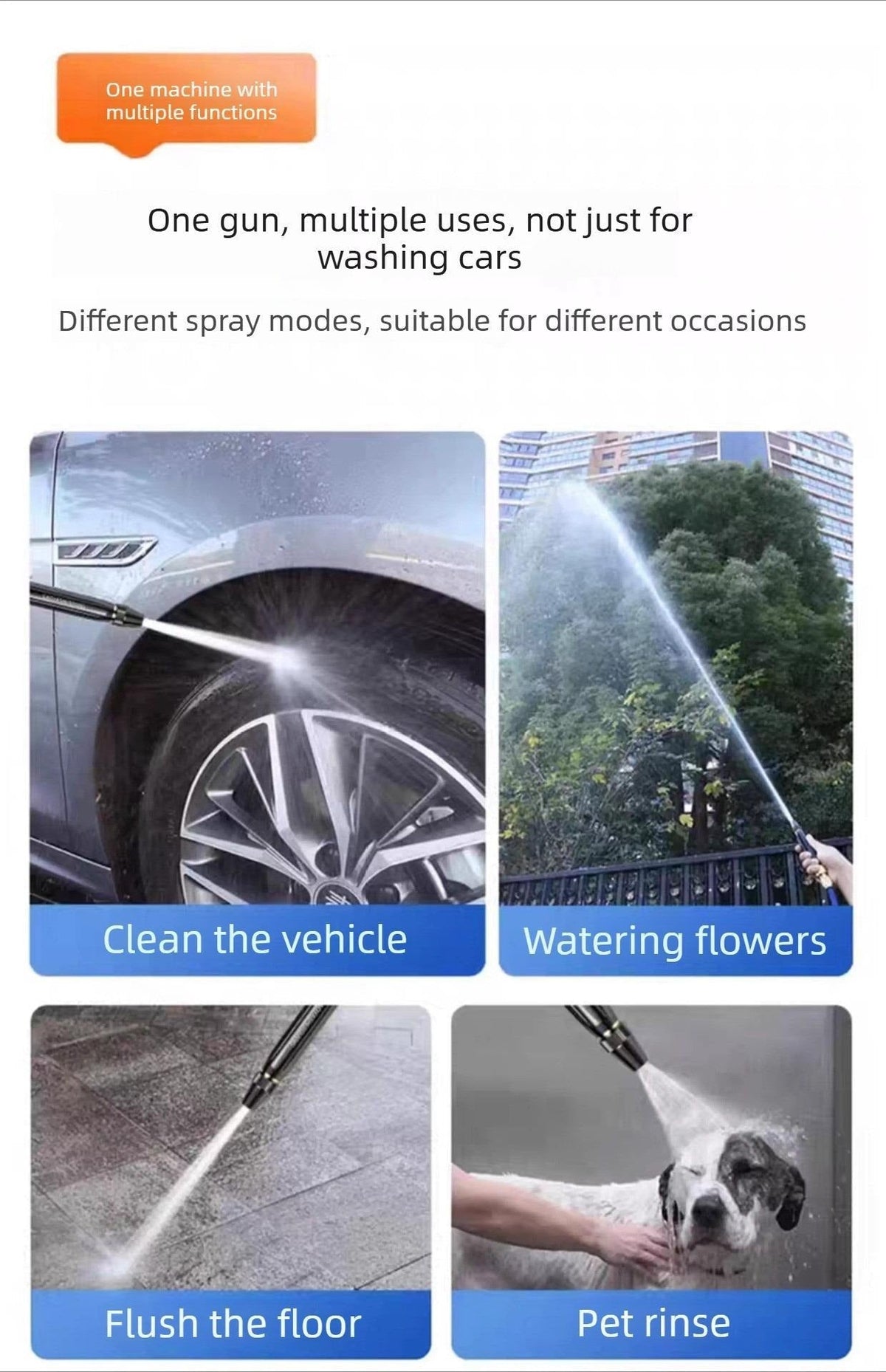Home High-Pressure Car Wash Water Gun