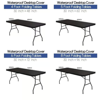 Pack Stretch Fabric Table Top Cap Cover, fits 4ft/6ft/8ft Tables