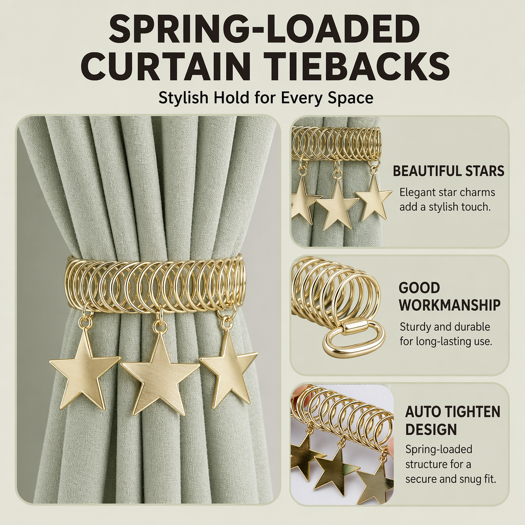 Heavy-Duty Magnetic Curtain Clips