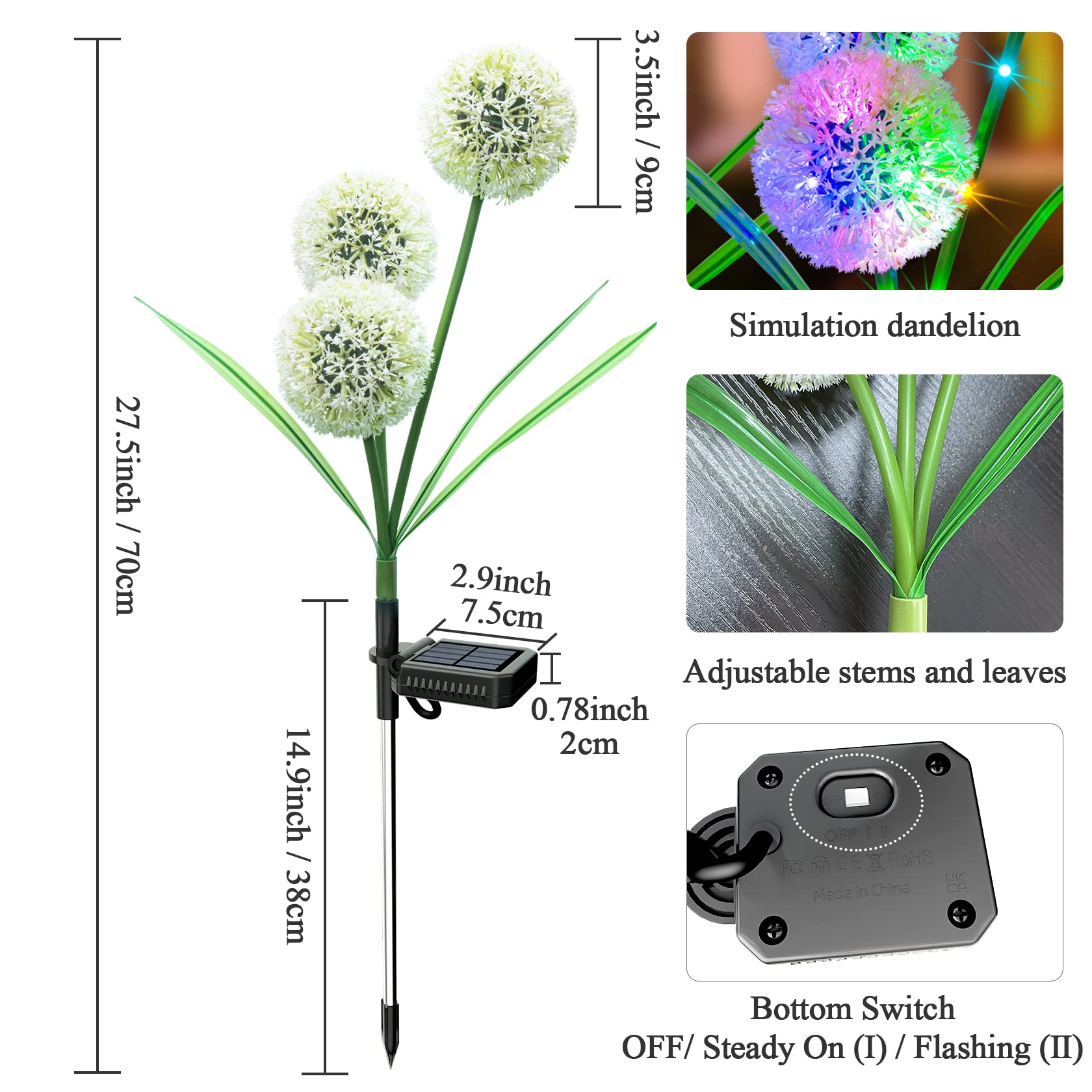 MagicGlow Solar Dandelion Lights