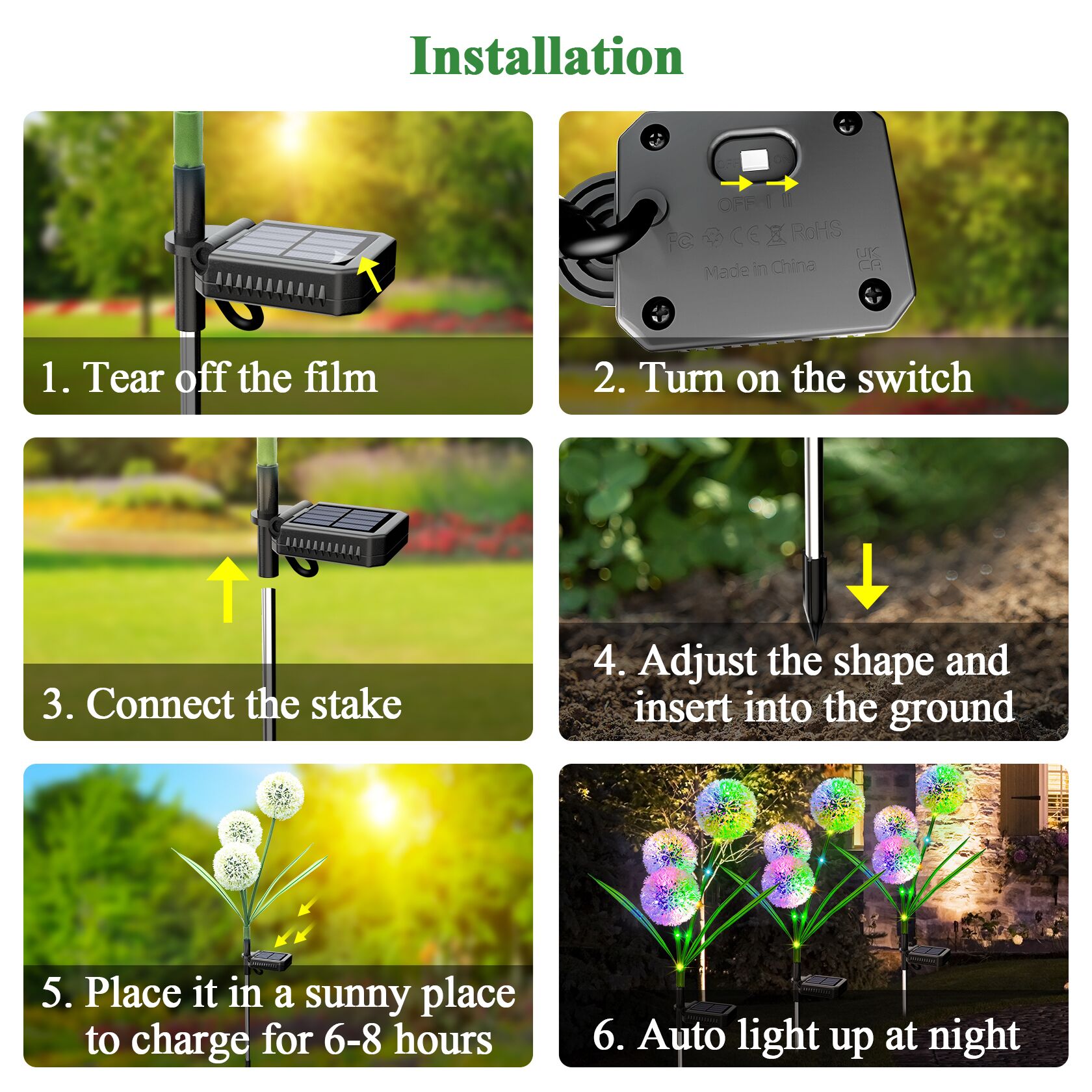 MagicGlow Solar Dandelion Lights