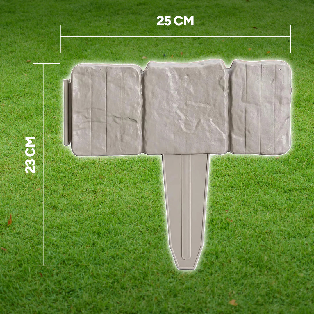 🌻Premium-Quality, Durable Faux Stone Garden Border Fence🌻Stone-Look Decorative Garden Border