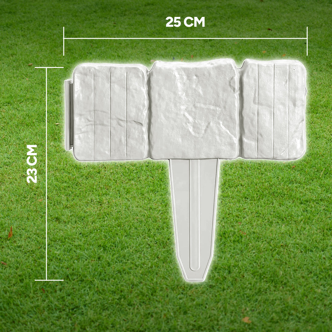 🌻Premium-Quality, Durable Faux Stone Garden Border Fence🌻Stone-Look Decorative Garden Border