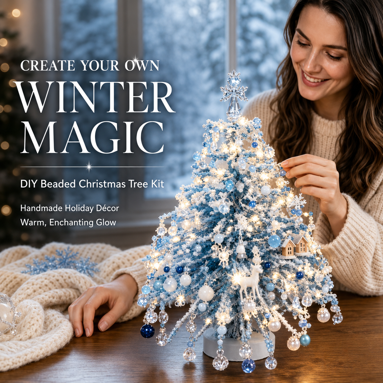 🎄✨ DIY Beaded Christmas Tree Kit