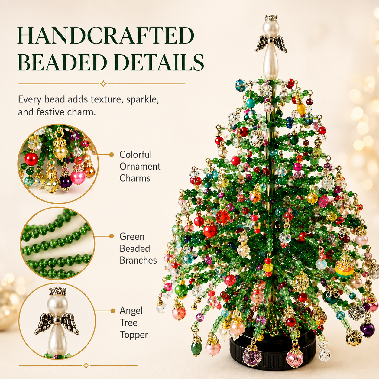 🎄✨ DIY Beaded Christmas Tree Kit