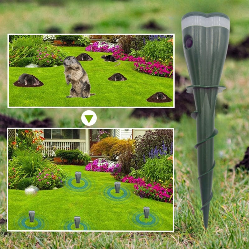 🌸Spring Sale 50 % OFF☘️Outdoors Solar Powered Waterproof Screw Mole Repellent