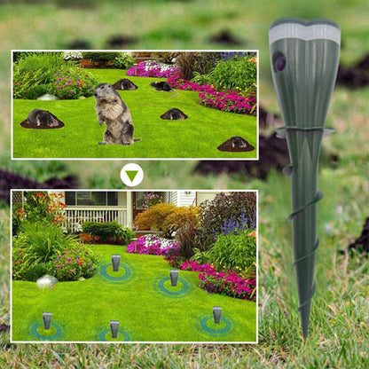🌸Spring Sale 50 % OFF☘️Outdoors Solar Powered Waterproof Screw Mole Repellent