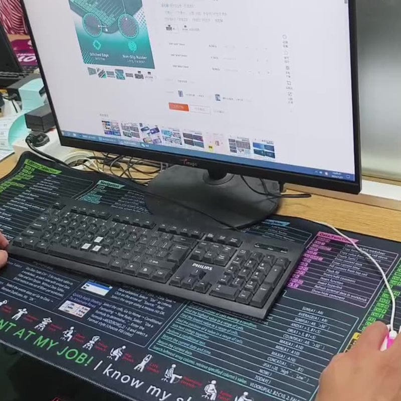 🔥 Hot Sale 50% OFF 🔥Stain-Resistant Anti-Slip Shortcut Desk Pad for Office